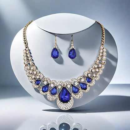 Maevina Sapphire Jewelry Set | Gold